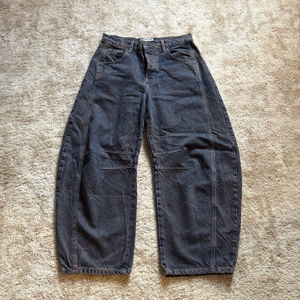 Free People barrel leg jeans